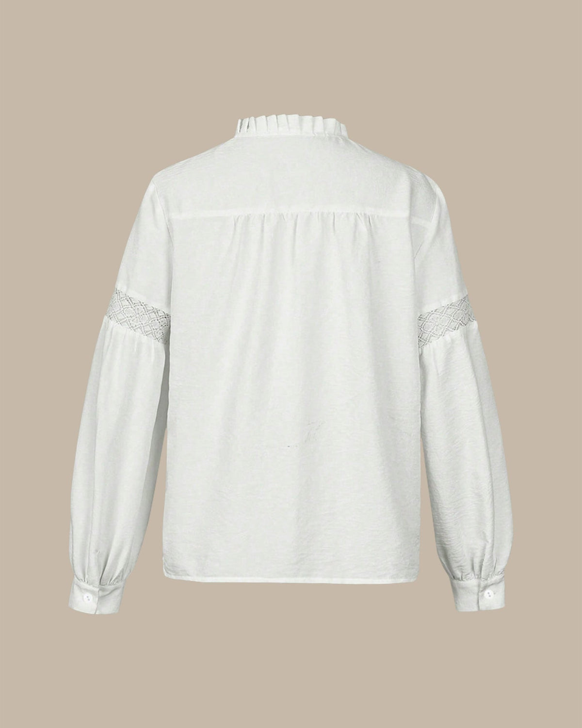 Casual Blouse Voor Dames Met Ruches En Gegolfde Textuur