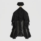 Chiffon Halter Top Dames Ruffle Formeel